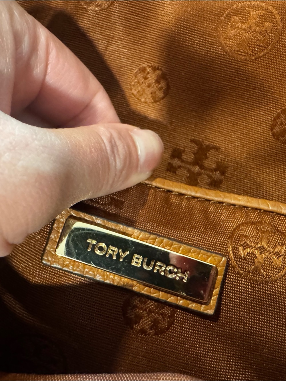 Tory Burch Chestnut Brown Pebbled Leather Mini Backpack - Picture 8 of 16